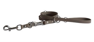 Sazzz Passion Classic Adjustable Leather Dog Leash Taupe – 113-181 x 1.5 cm