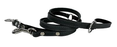 Sazzz Dog Leash Fearless Vintage Adjustable Leather Anthracite – 113-181 x 1.5 cm