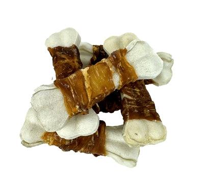 Petstyle Living Pressed Bone White With Duck 10 cm – 20 pieces