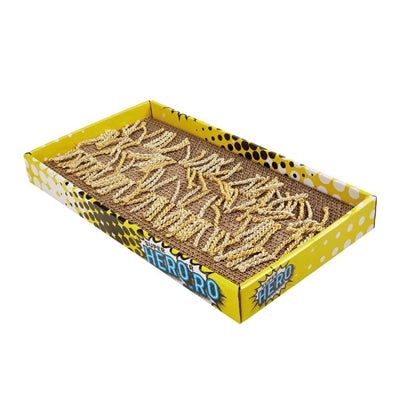 Fofos comic string scratcher krabplank – met sliertjes en catnip – 46,5 cm