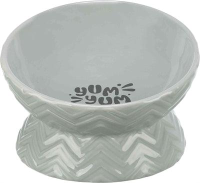 Trixie Elevated Ceramic Food/Water Bowl, Grey