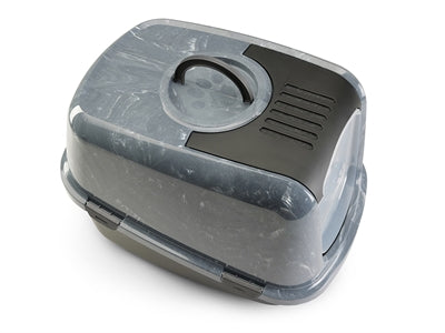Savic Nestor Jumbo Marble Cat Litter Box Gray/Black - Image 2