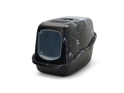 Savic Nestor Marble Black/White Cat Litter Box