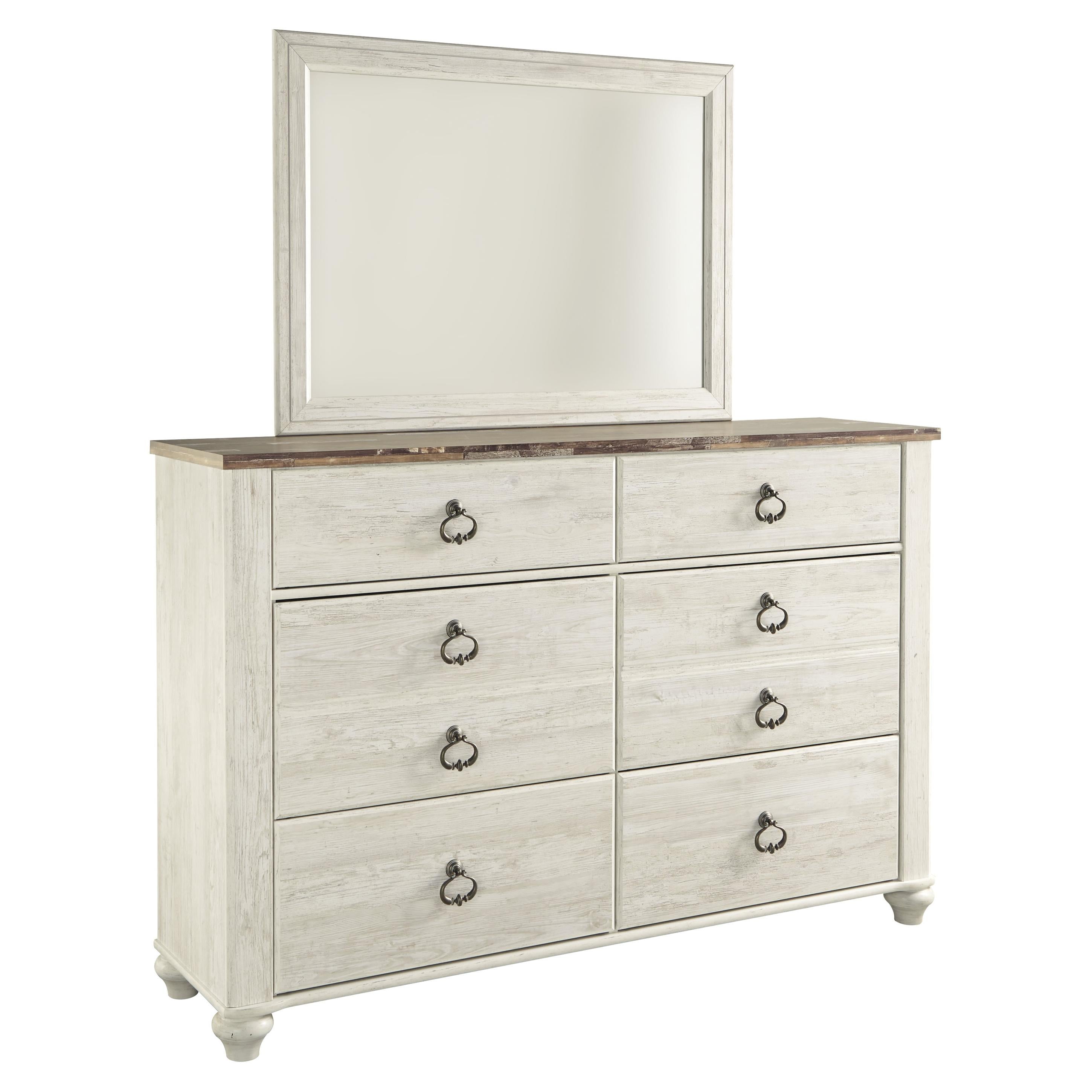 Signature Design by Ashley Willowton 6-Drawer Dresser with Mirror B267-31/B267-36 - Image 1