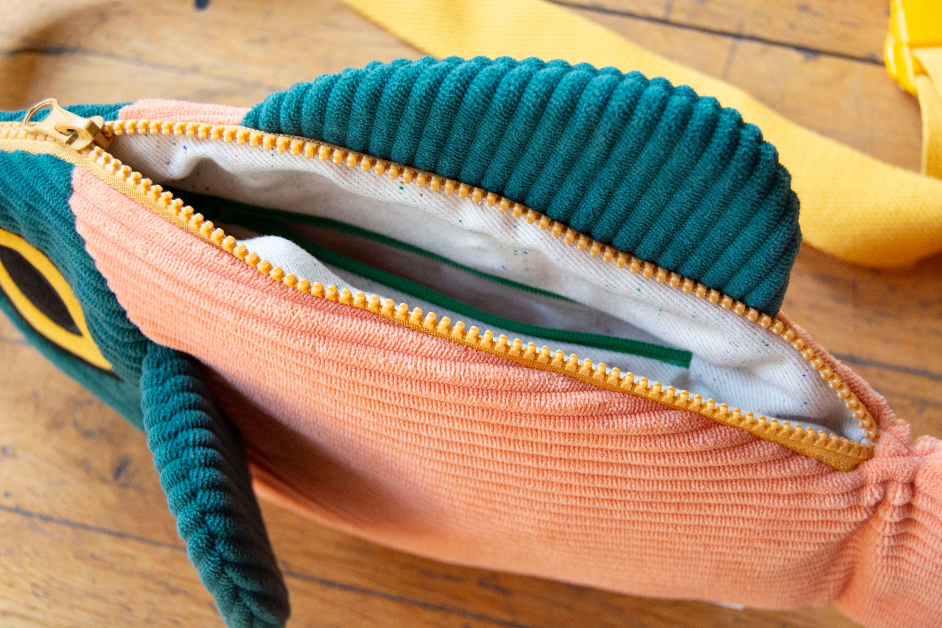 The Fish Bag - Coral / Dark Green - Image 3