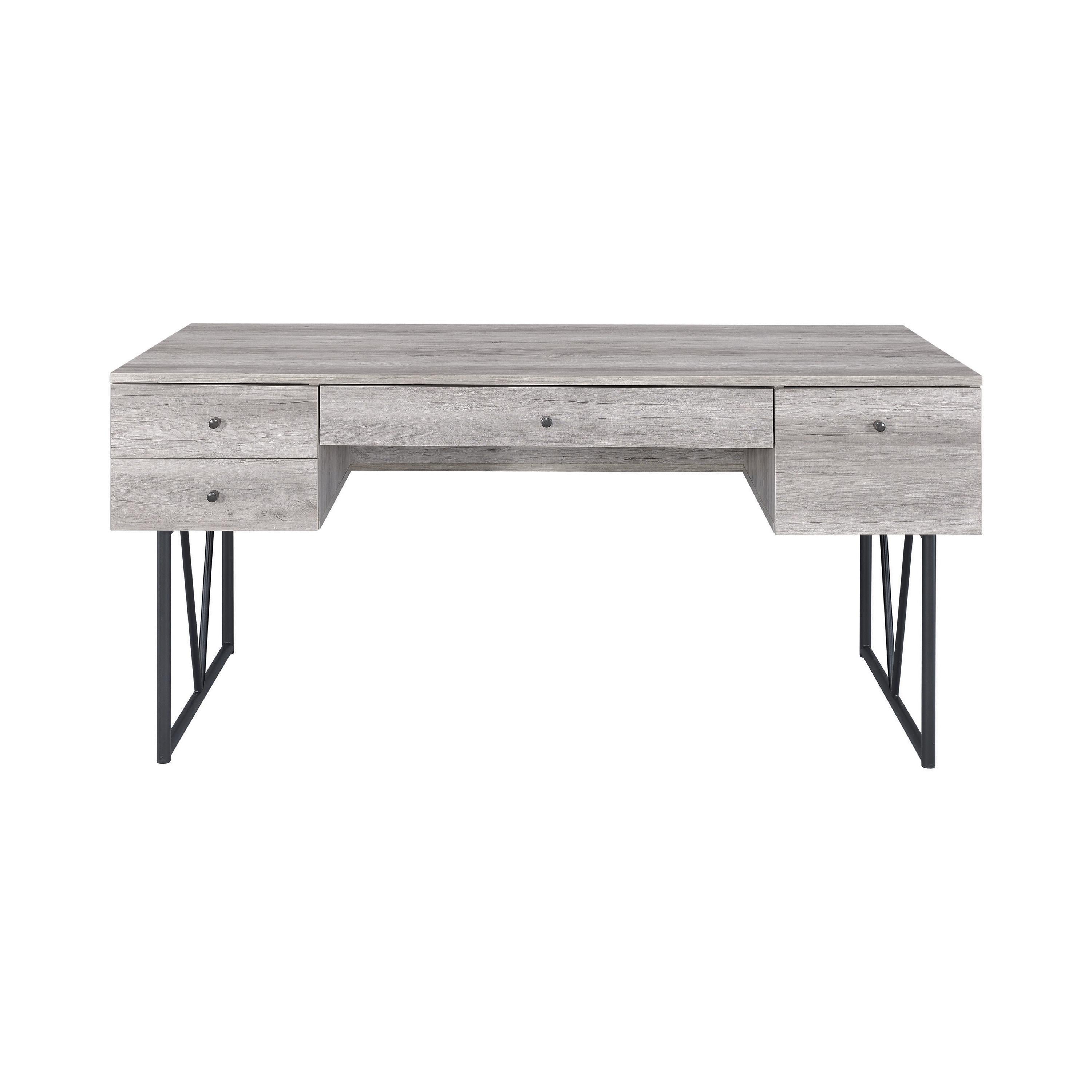 Coaster Furniture Analiese 801999 63-inch 4-Drawer Writing Desk - Grey Driftwood - Image 2