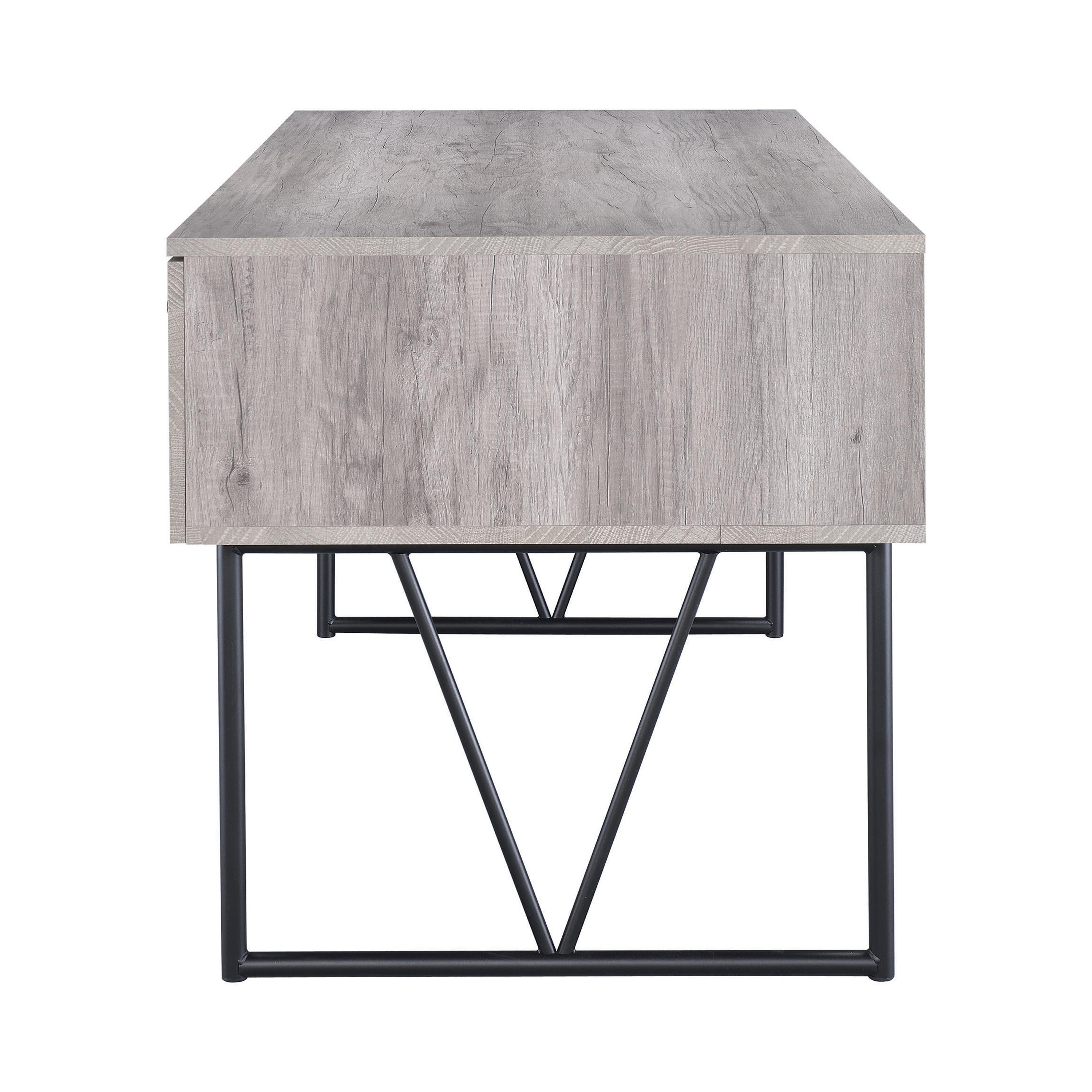 Coaster Furniture Analiese 801999 63-inch 4-Drawer Writing Desk - Grey Driftwood - Image 3