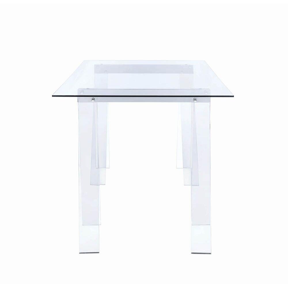 Coaster Furniture Amaturo 801535 59-inch Glass Top Acrylic Writing Desk - Clear - Image 3