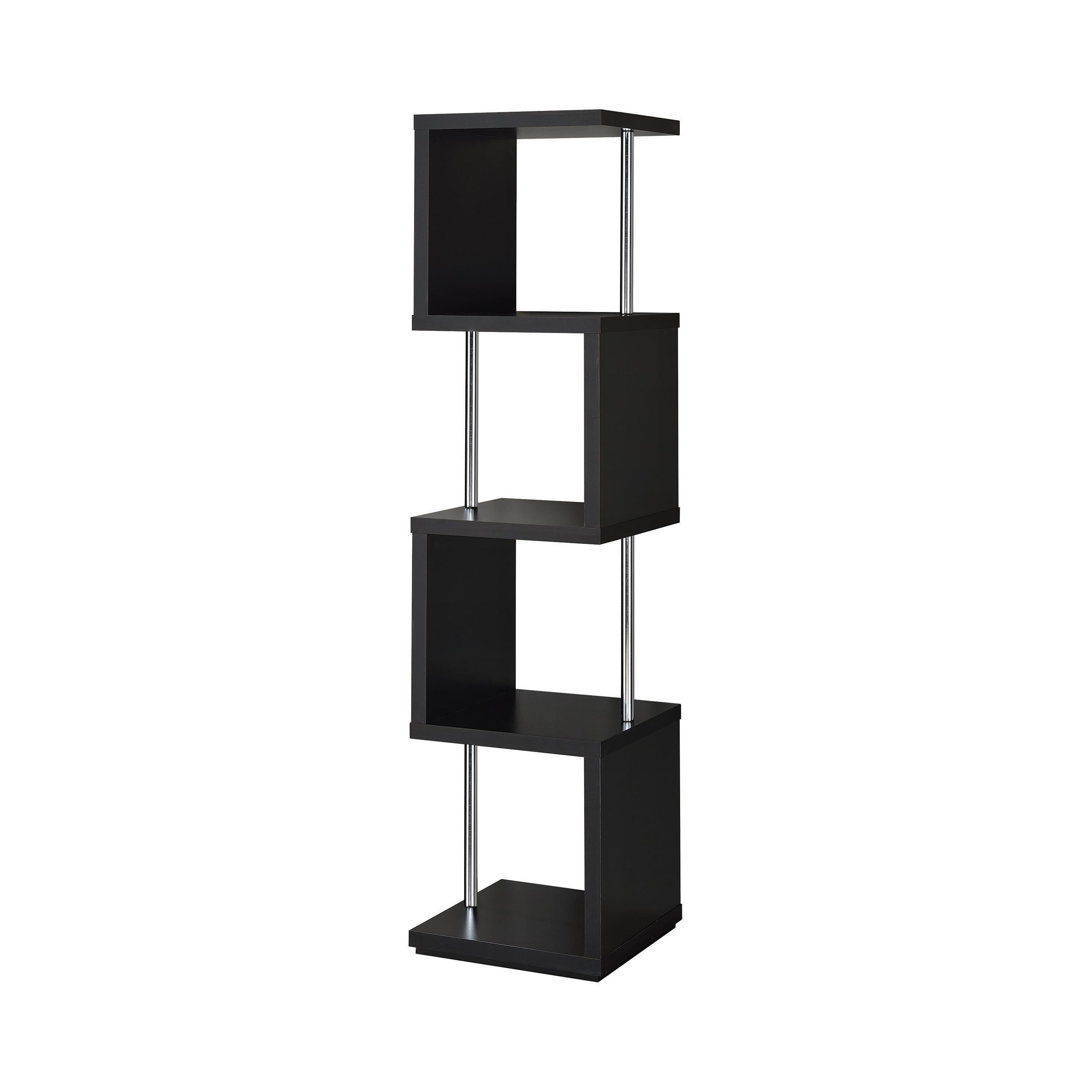 Coaster Furniture Baxter 801419 67-inch 4-shelf Bookshelf – Black and Chrome