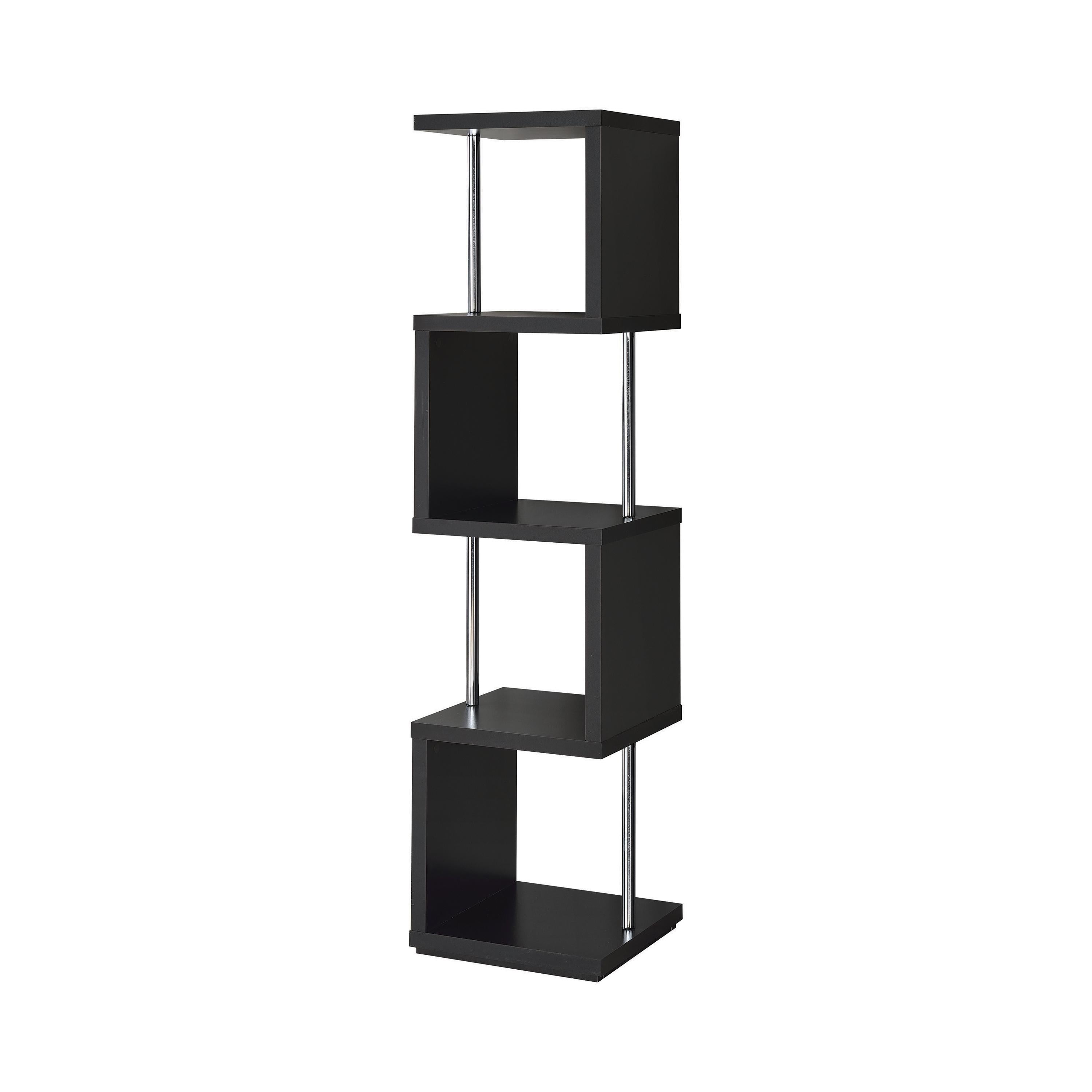 Coaster Furniture Baxter 801419 67-inch 4-shelf Bookshelf - Black and Chrome - Image 2