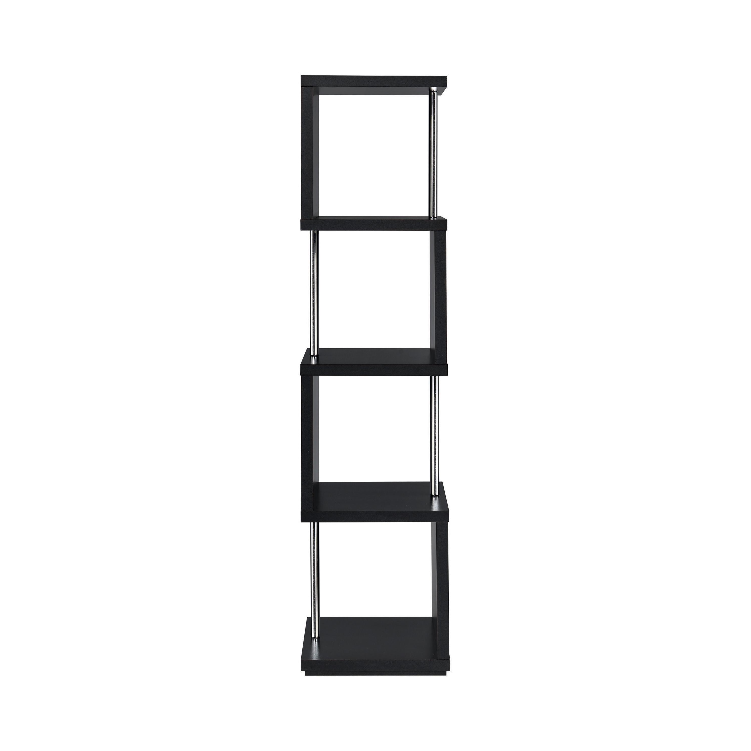 Coaster Furniture Baxter 801419 67-inch 4-shelf Bookshelf - Black and Chrome - Image 3