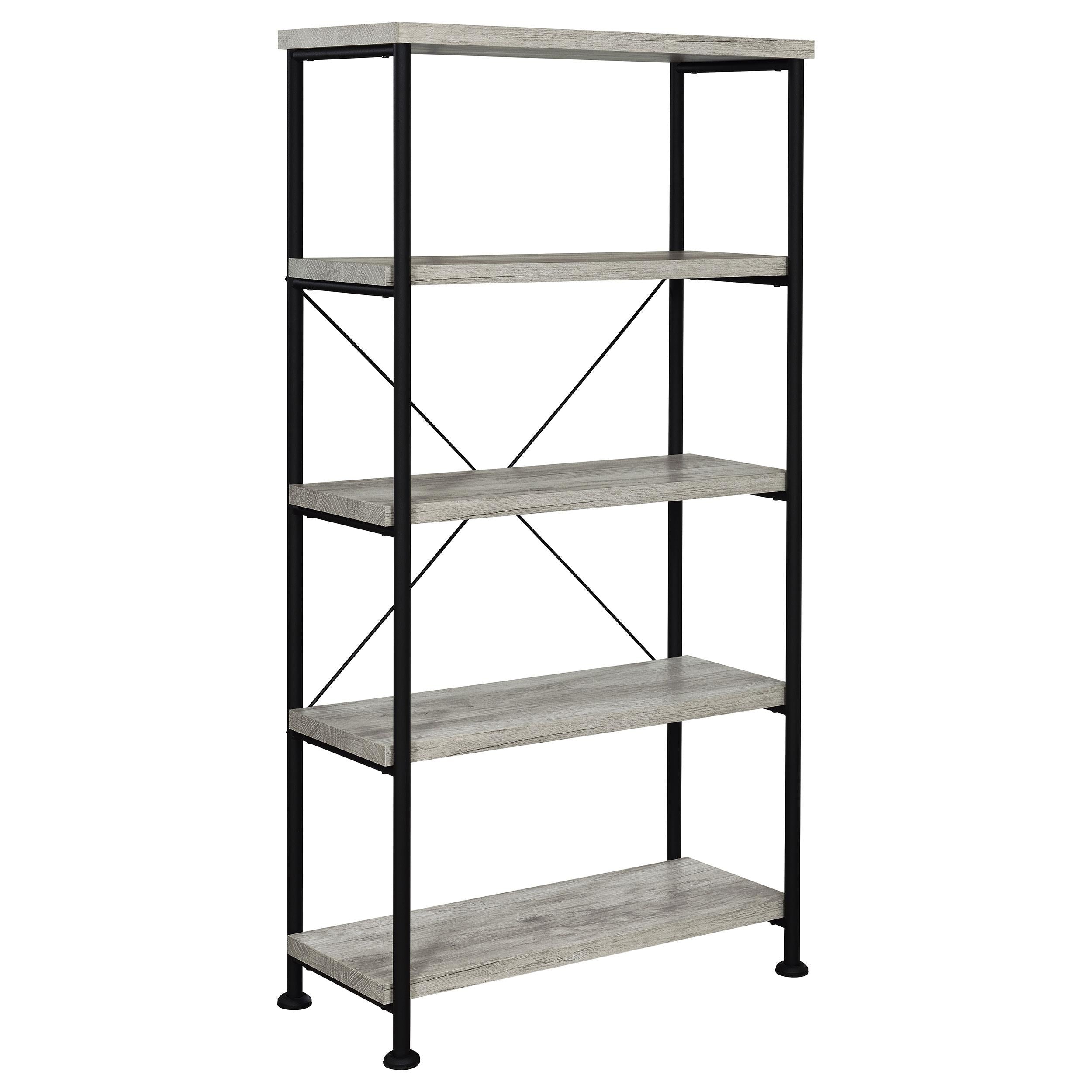 Coaster Furniture Analiese 801546 63-inch 4-shelf Bookshelf – Grey Driftwood