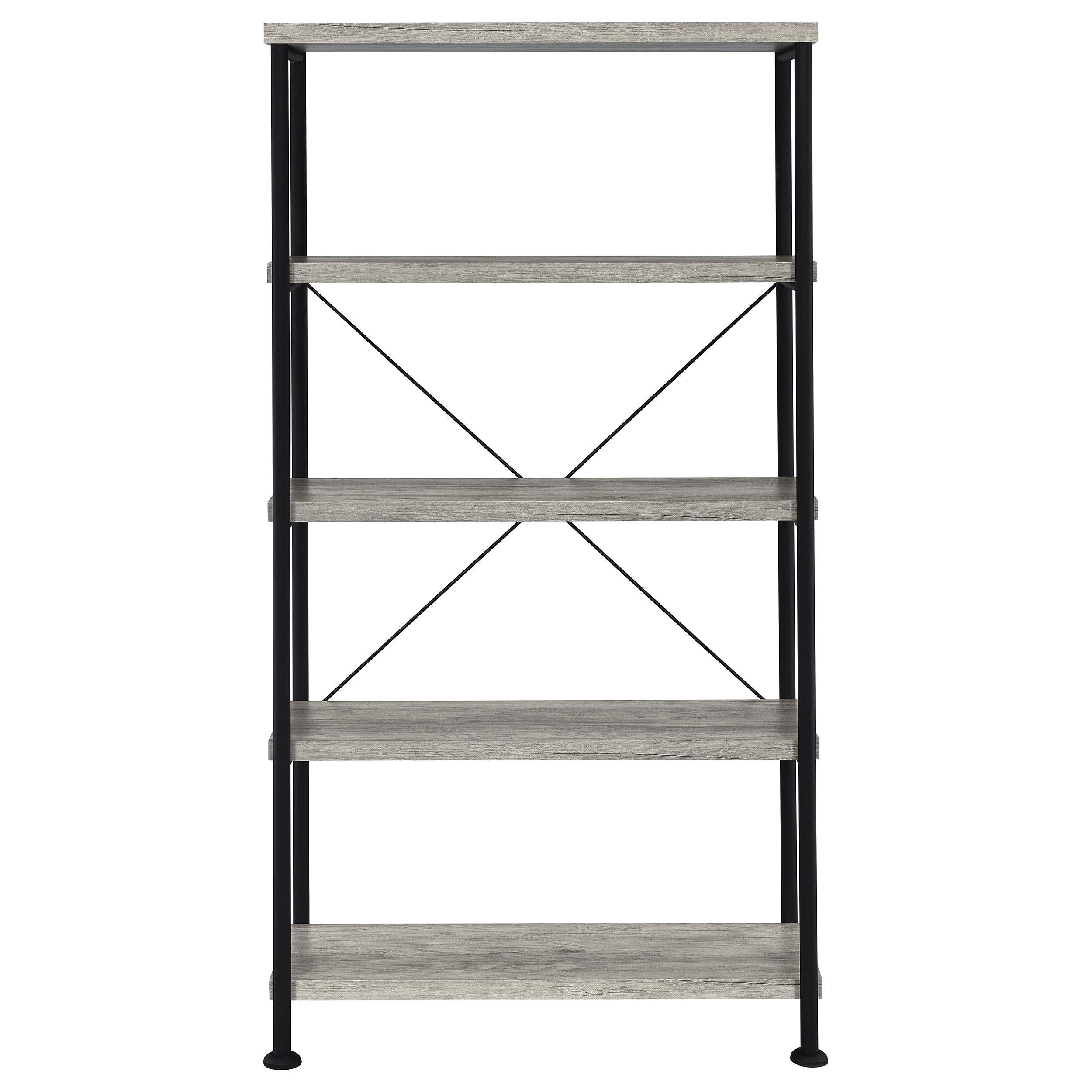 Coaster Furniture Analiese 801546 63-inch 4-shelf Bookshelf - Grey Driftwood - Image 2