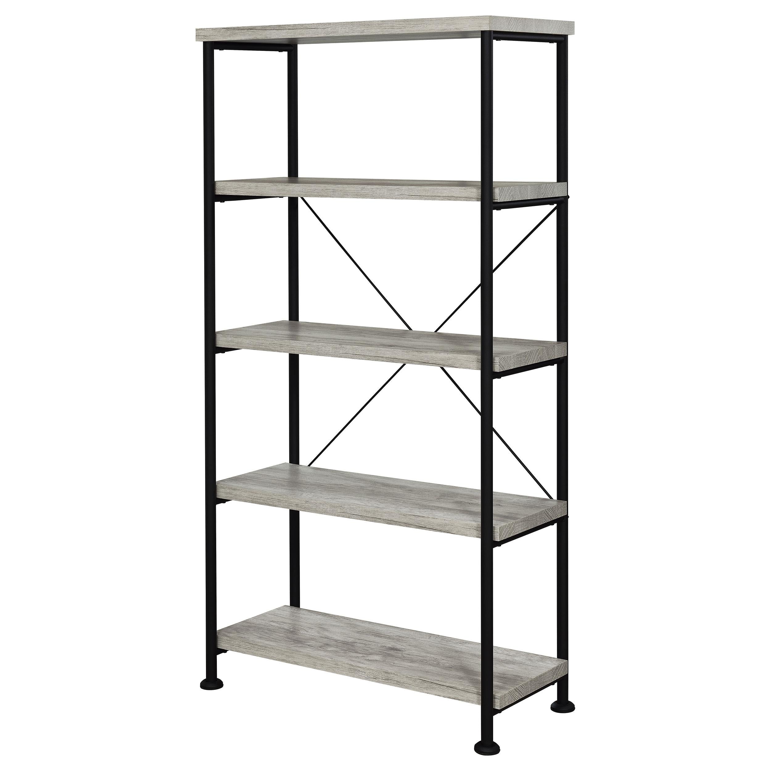 Coaster Furniture Analiese 801546 63-inch 4-shelf Bookshelf - Grey Driftwood - Image 3