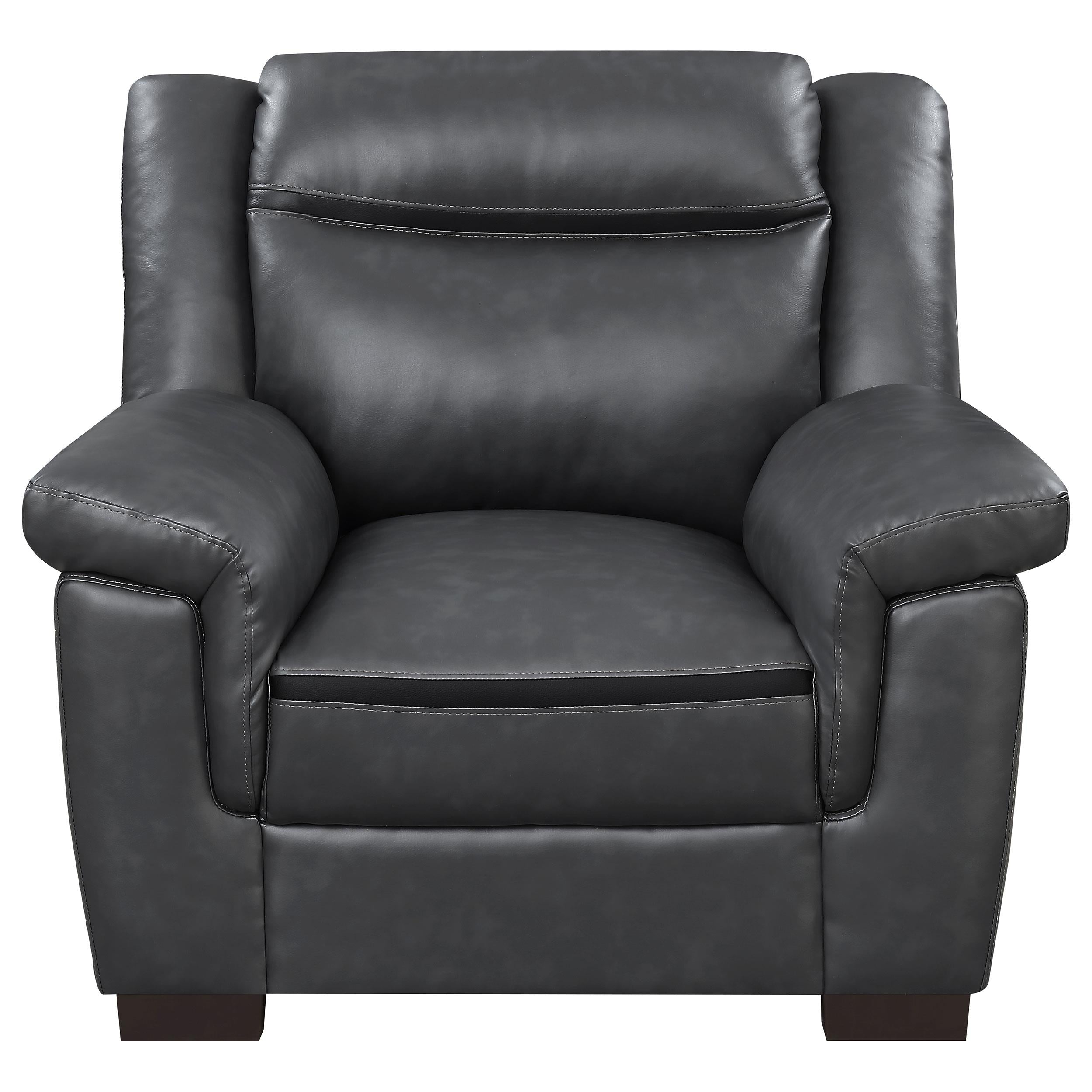 Coaster Furniture Arabella 506593 Upholstered Padded Arm Accent Chair - Grey - Image 2
