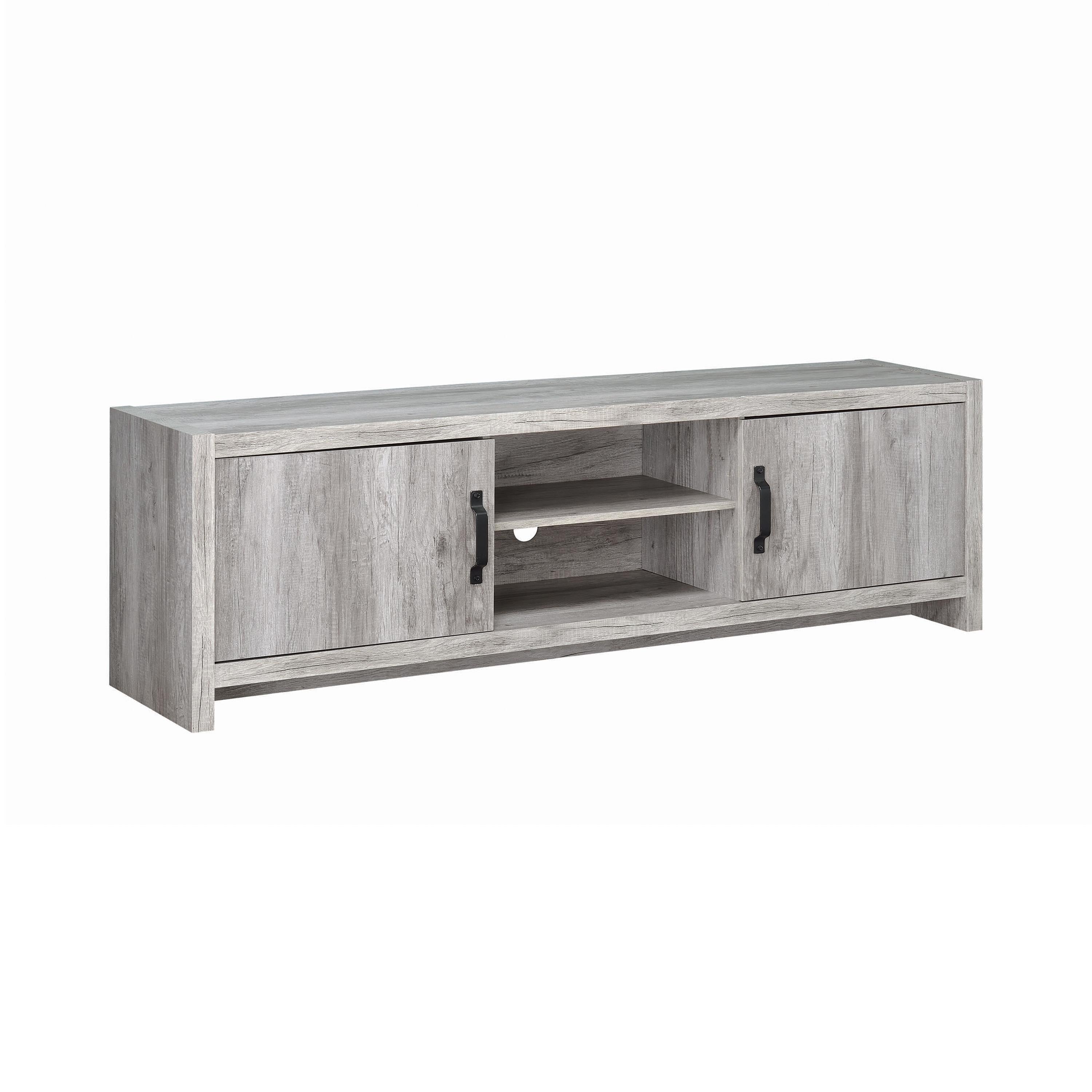 Coaster Furniture Burke 701025 2-door Engineered Wood 71" TV Stand - Grey Driftwood - Image 1