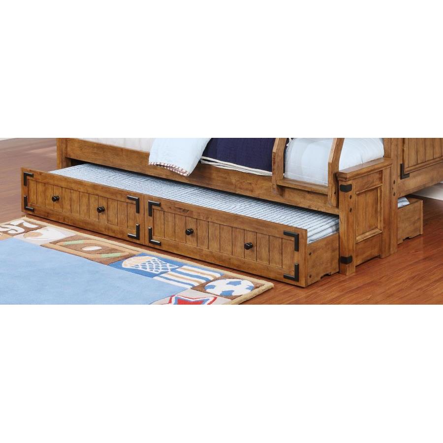 Coaster Furniture Oakdale 300676 Wood Storage Trundle - Rustic Honey - Image 2