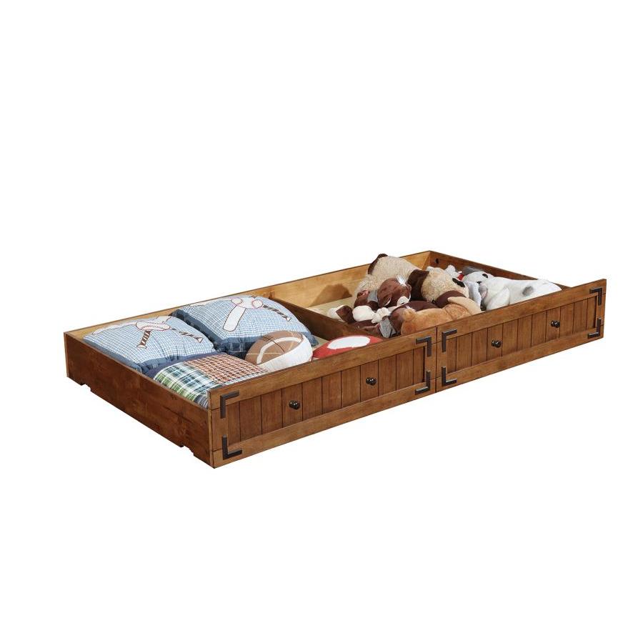 Coaster Furniture Oakdale 300676 Wood Storage Trundle - Rustic Honey - Image 3