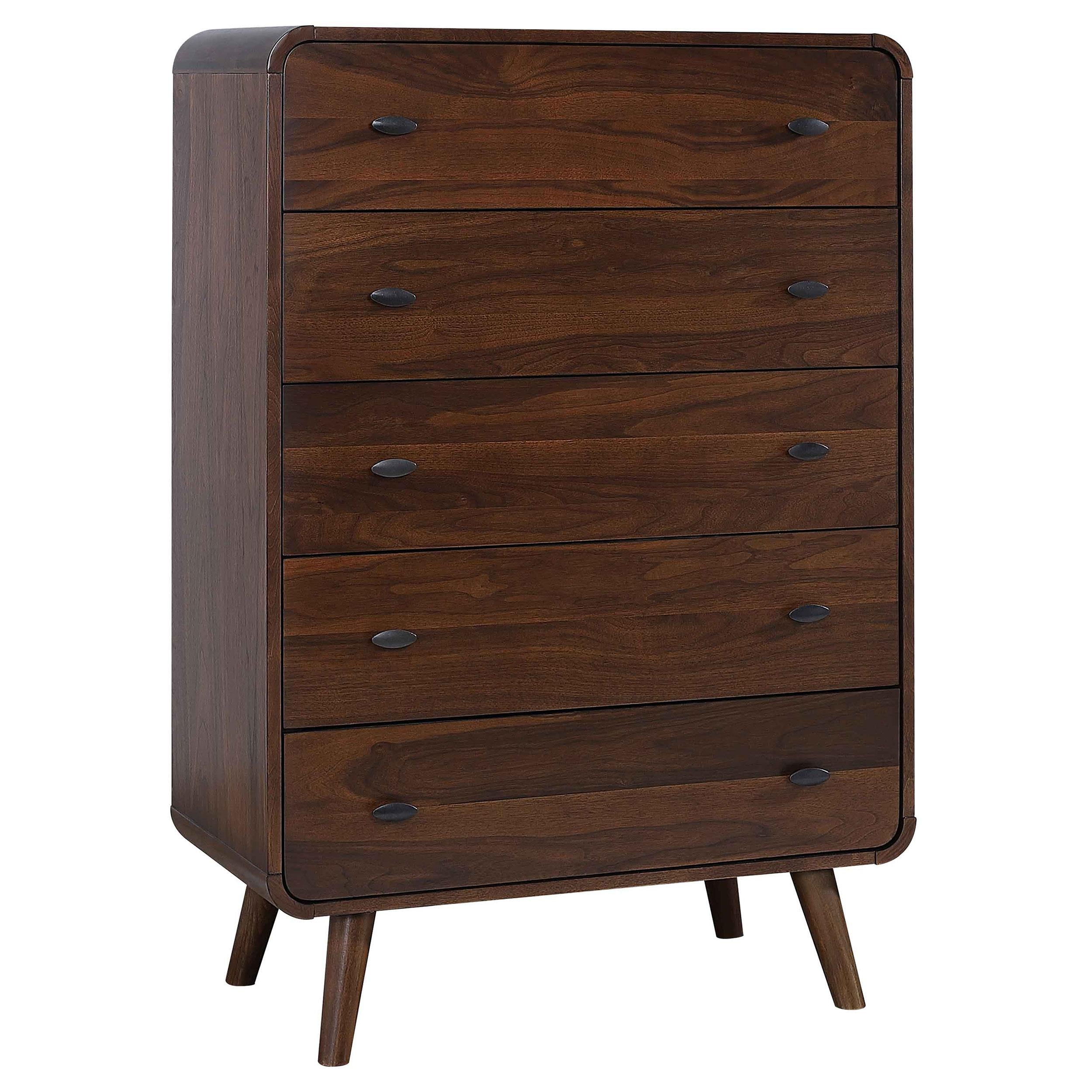 Coaster Furniture Robyn 205135 5-Drawer Bedroom Chest of Drawers - Dark Walnut - Image 1
