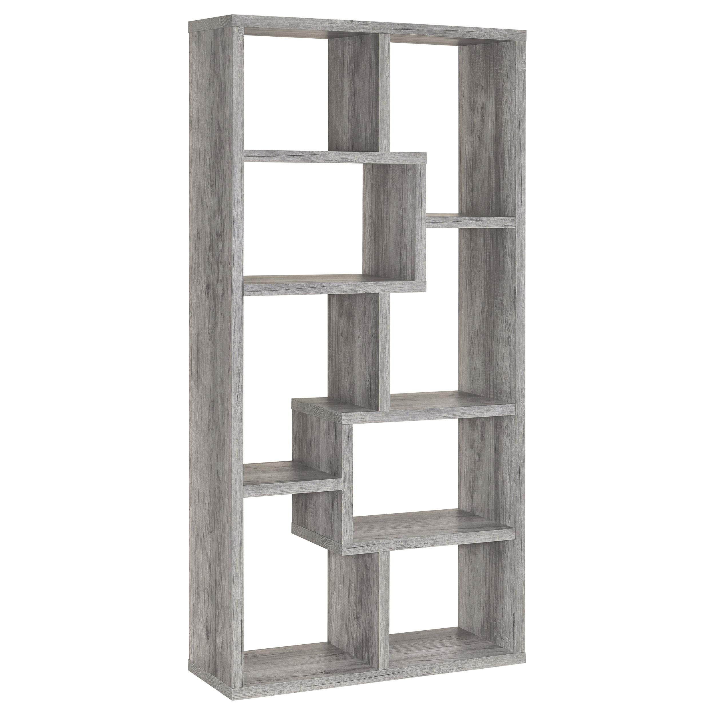 Coaster Furniture Theo 801137 71-inch 7-shelf Bookshelf – Grey Driftwood