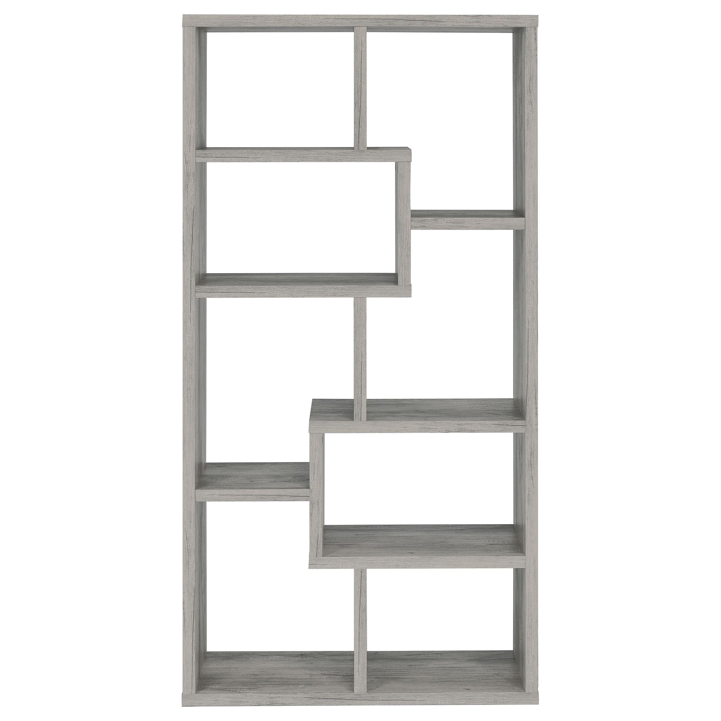 Coaster Furniture Theo 801137 71-inch 7-shelf Bookshelf - Grey Driftwood - Image 2