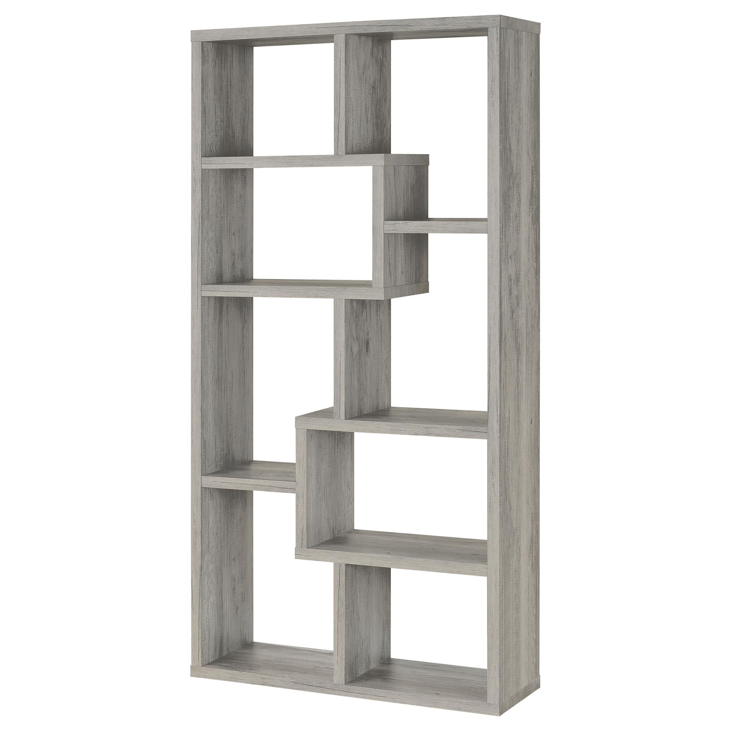 Coaster Furniture Theo 801137 71-inch 7-shelf Bookshelf - Grey Driftwood - Image 3
