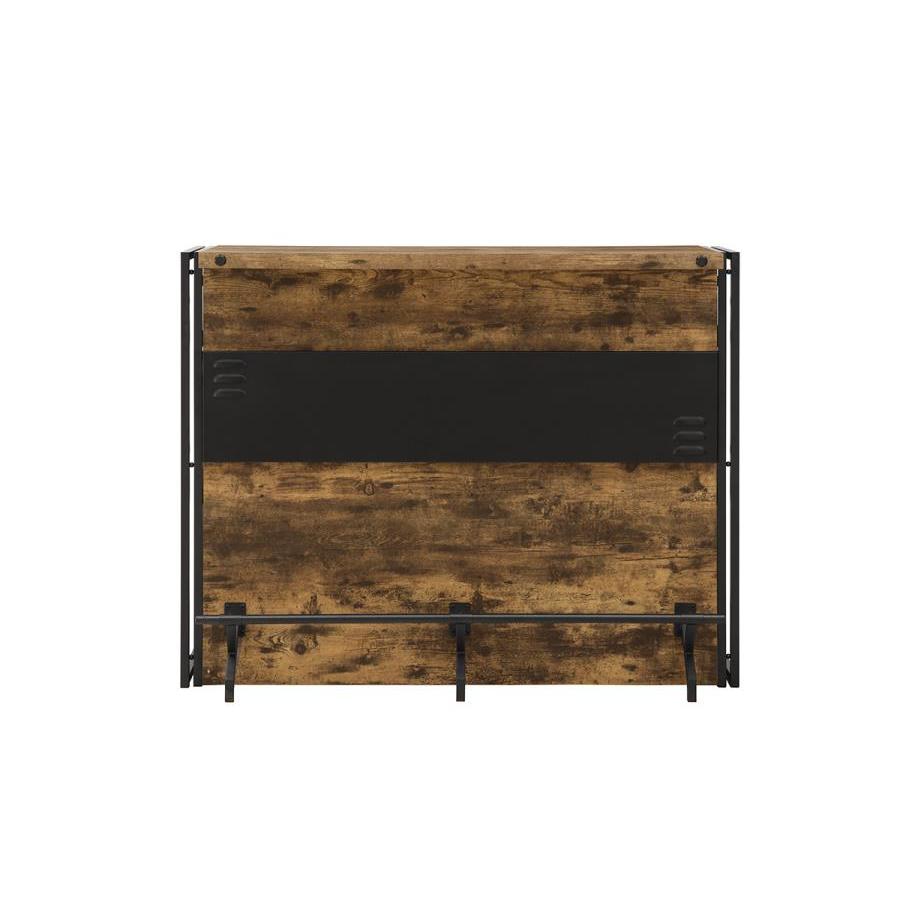 Coaster Furniture Renaldi 130071 3-shelf Home Bar Wine Cabinet – Rustic Nutmeg