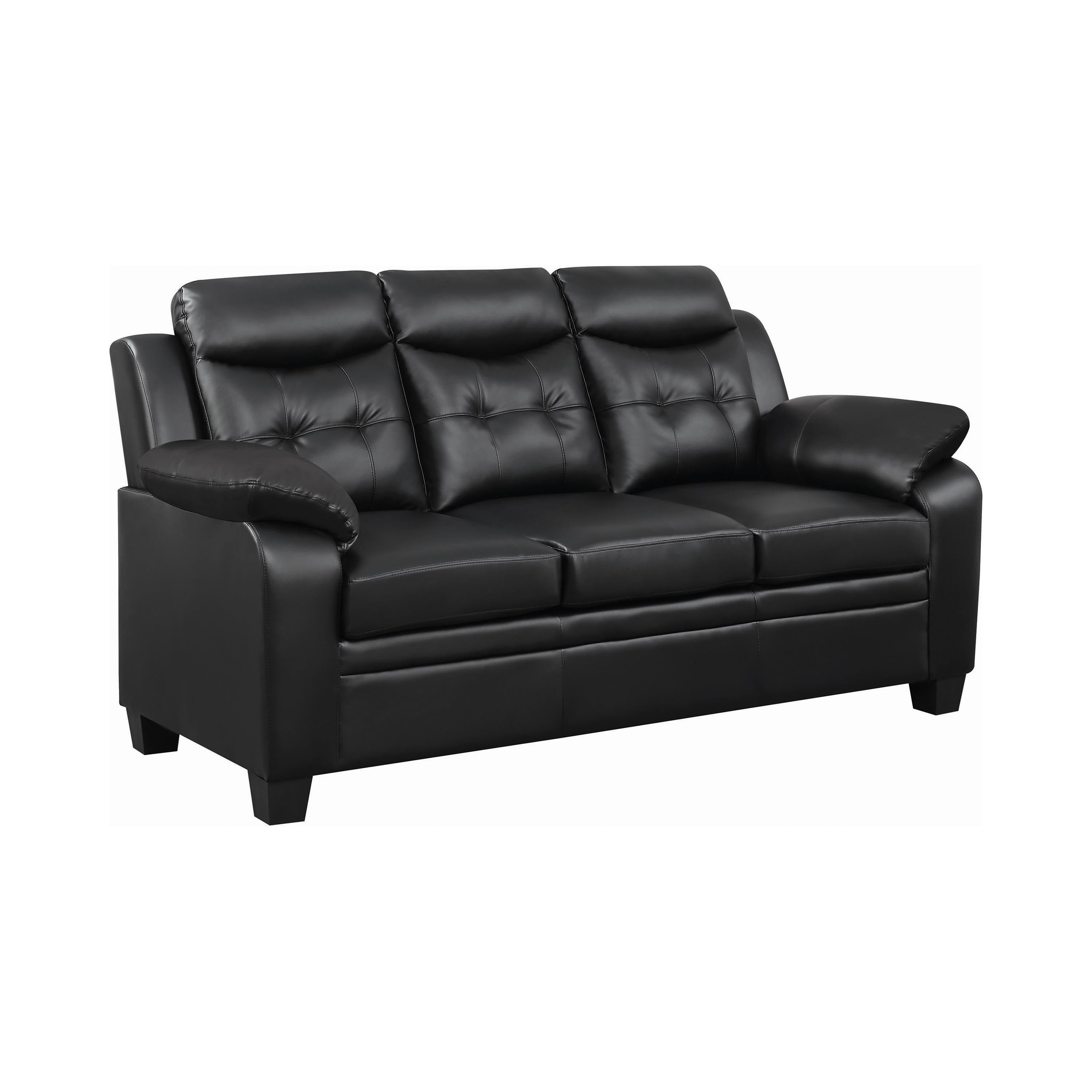 Coaster Furniture Finley 506551 Upholstered Padded Arm Tufted Sofa - Black - Image 1