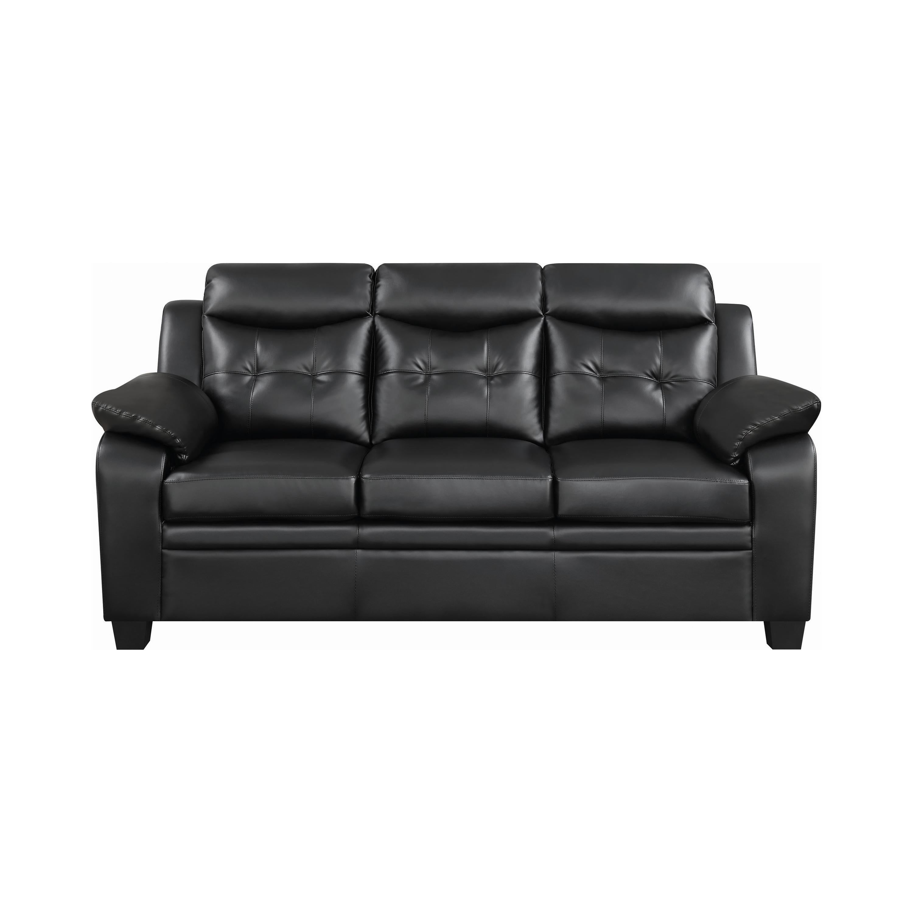 Coaster Furniture Finley 506551 Upholstered Padded Arm Tufted Sofa - Black - Image 2