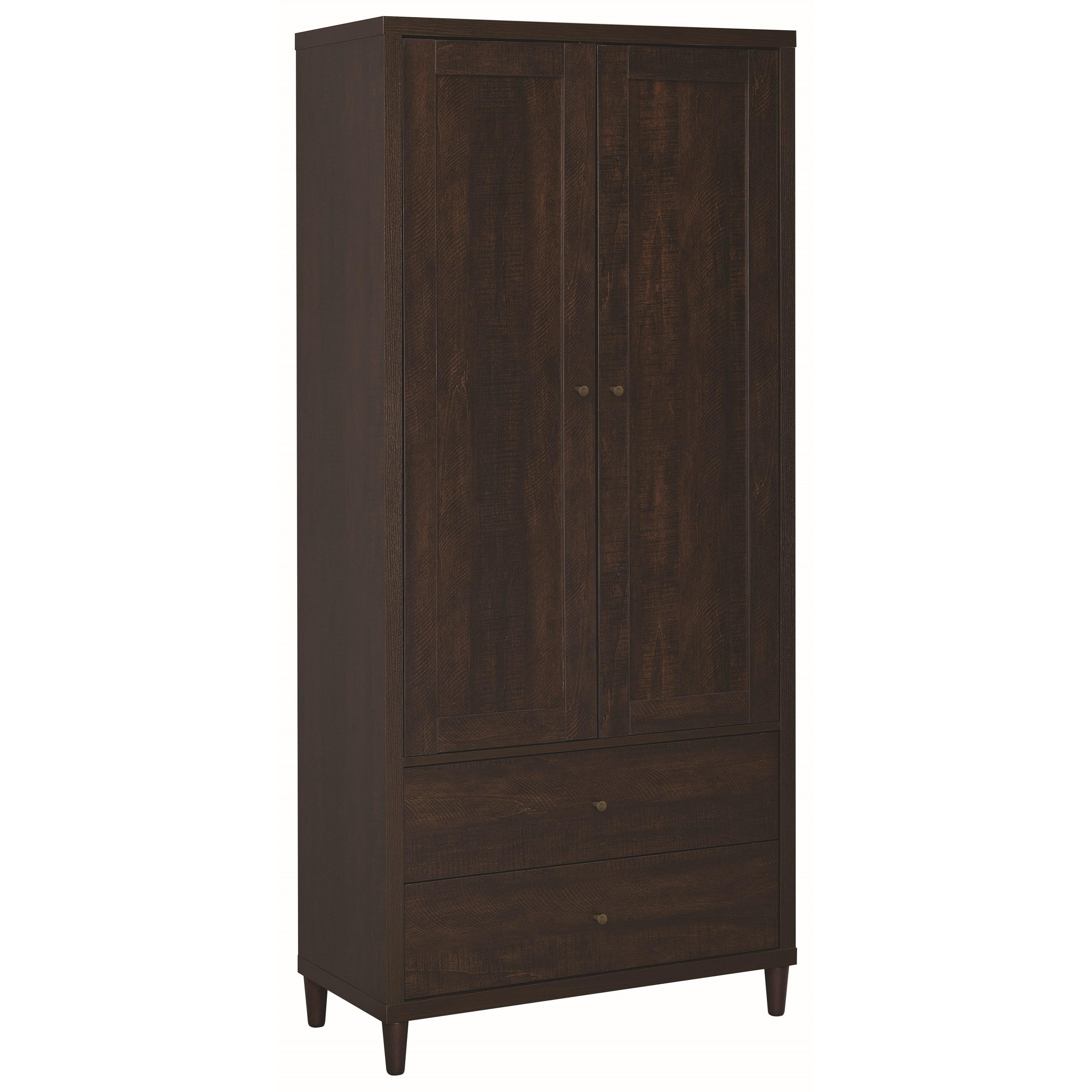 Coaster Furniture Wadeline 950724 2-door Tall Accent Storage Cabinet – Rustic Tobacco