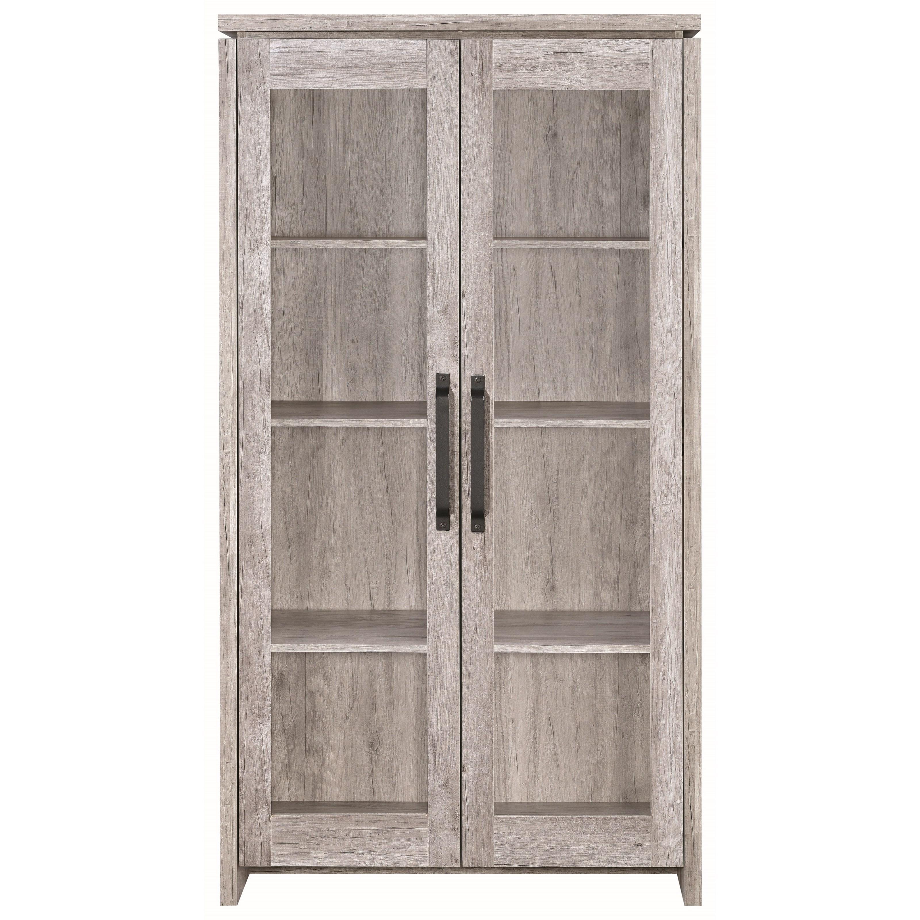 Coaster Furniture Alejo 950783 2-door Engineered Wood Tall Cabinet - Grey Driftwood - Image 2