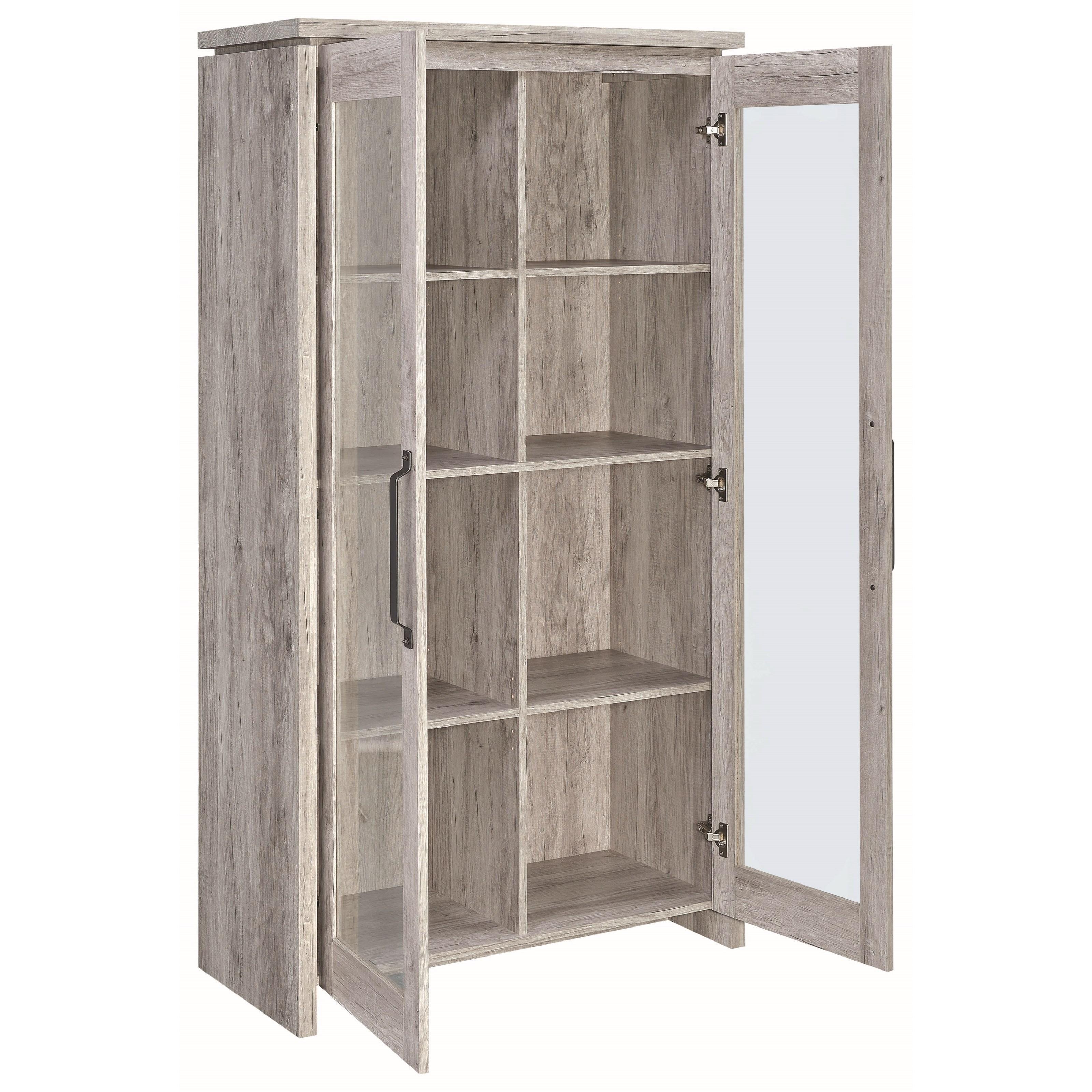 Coaster Furniture Alejo 950783 2-door Engineered Wood Tall Cabinet - Grey Driftwood - Image 3