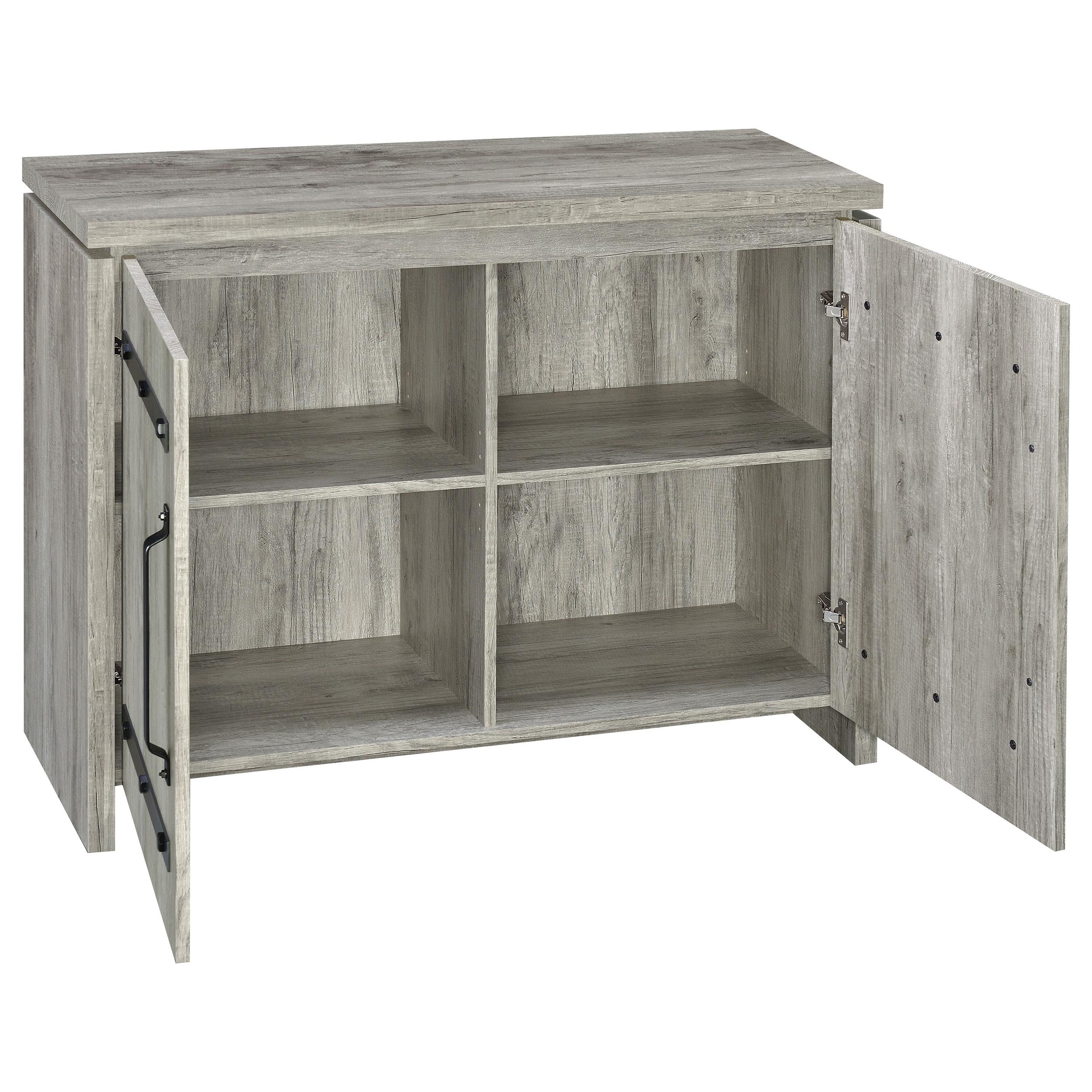 Coaster Furniture Enoch 950785 2-door Engineered Wood Accent Cabinet - Grey Driftwood - Image 2