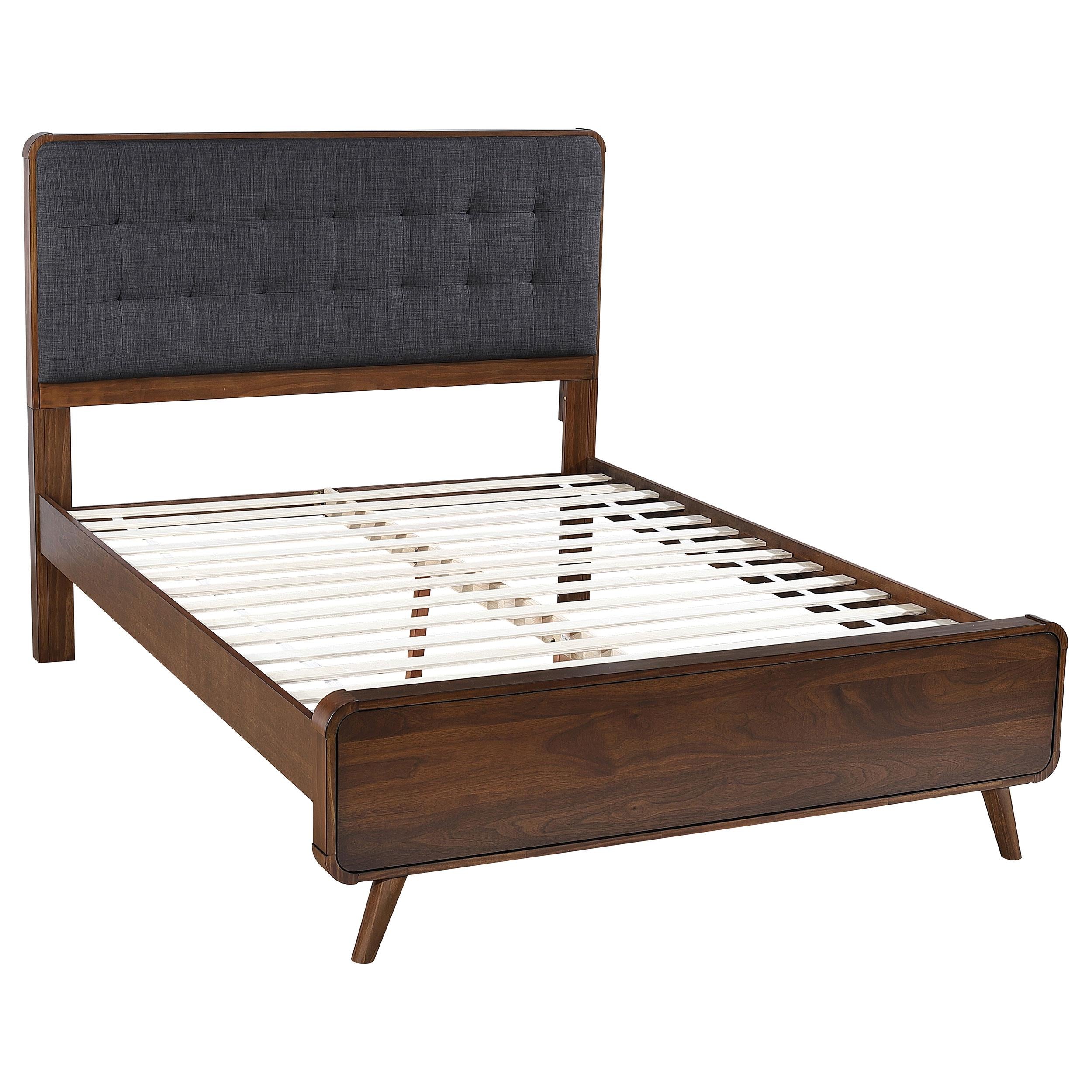 Coaster Furniture Robyn 205131Q Wood Queen Platform Bed - Dark Walnut - Image 1