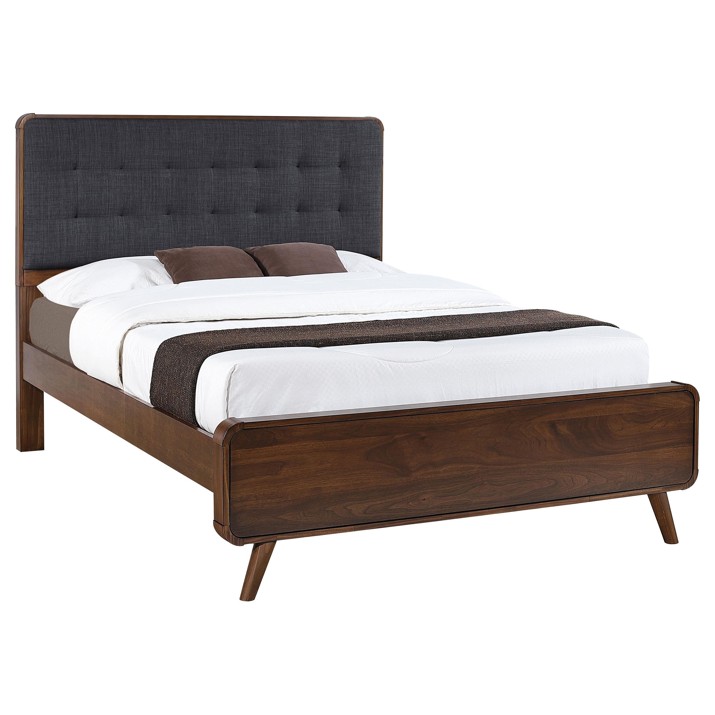 Coaster Furniture Robyn 205131Q Wood Queen Platform Bed - Dark Walnut - Image 2