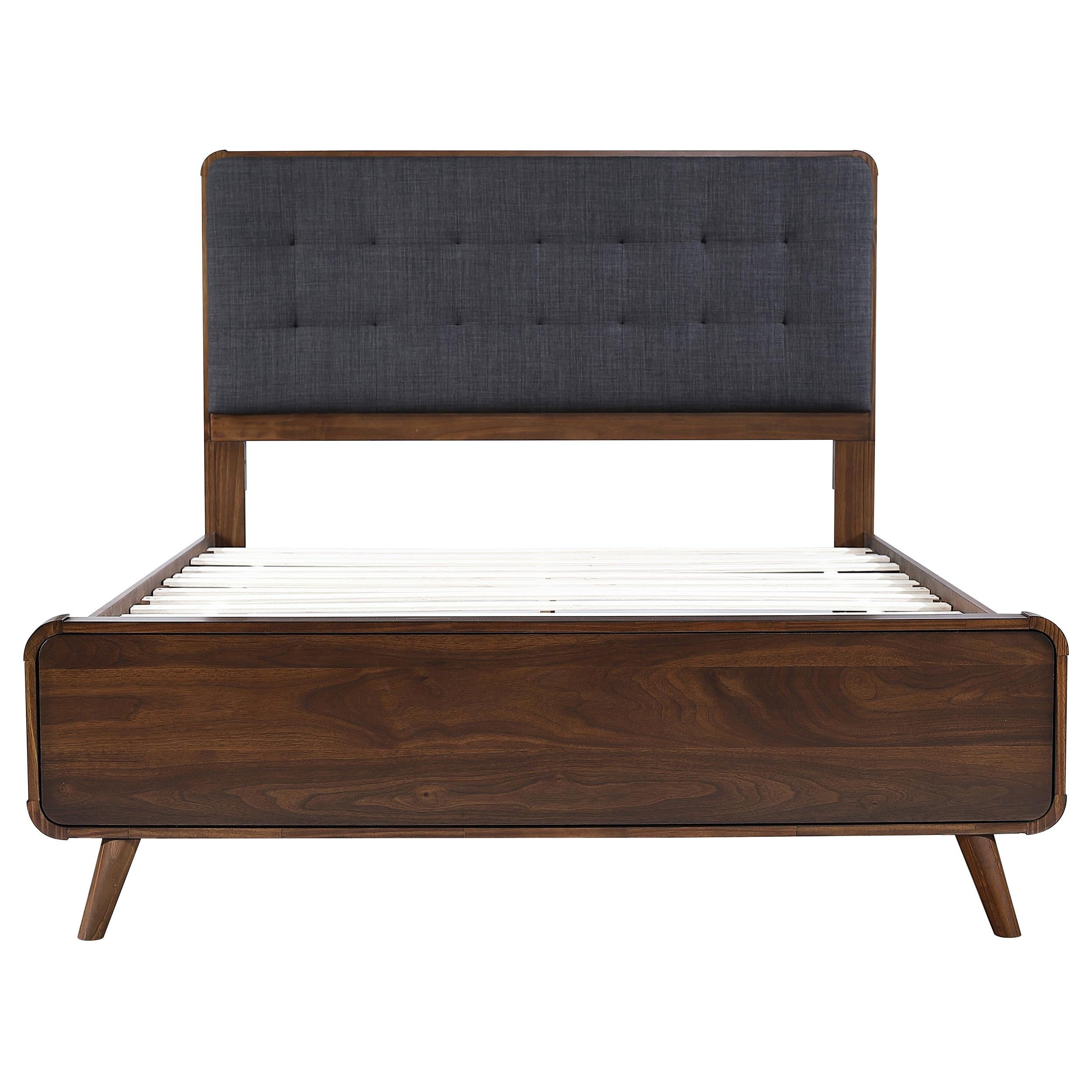 Coaster Furniture Robyn 205131Q Wood Queen Platform Bed - Dark Walnut - Image 3