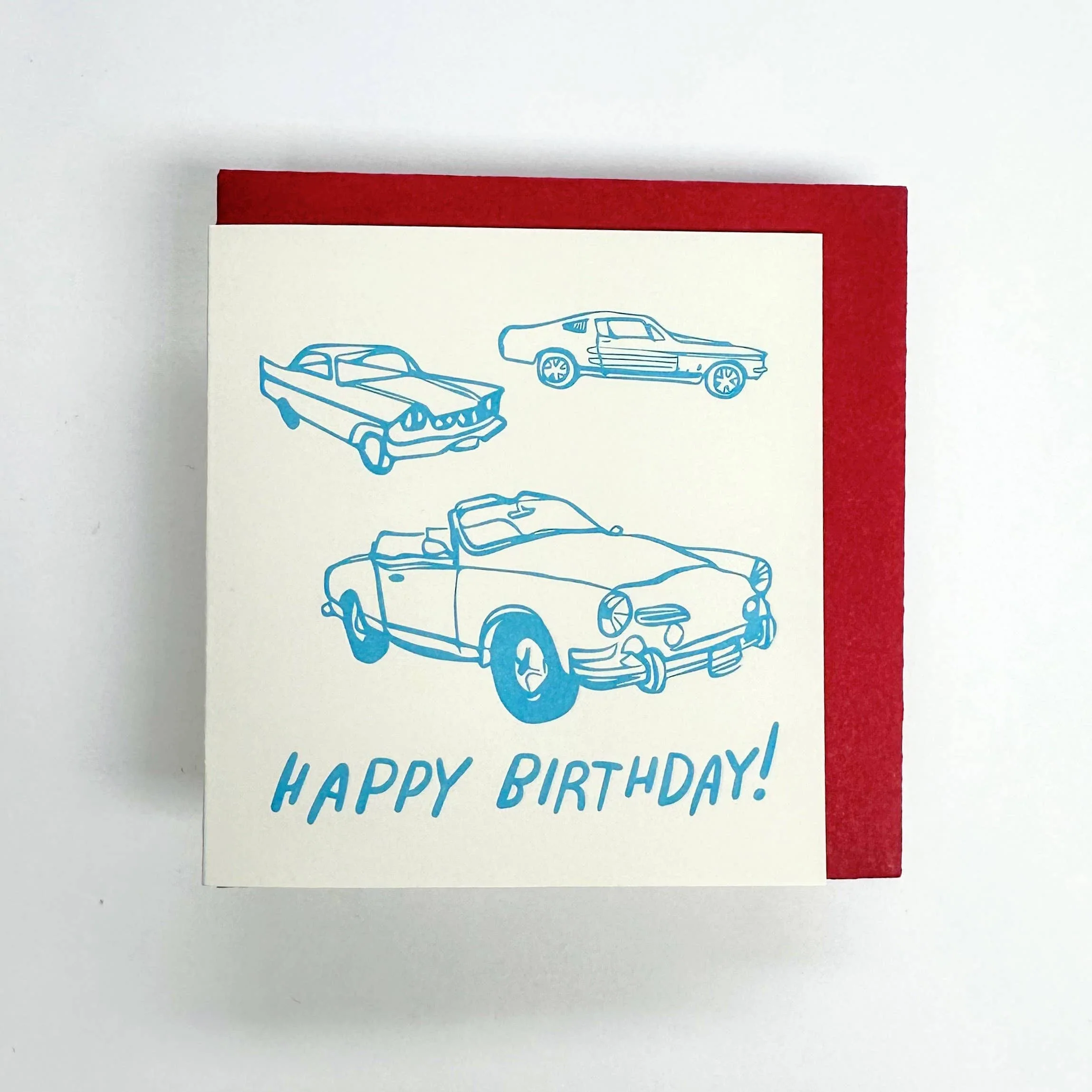 Vintage Car B-Day Mini Card - Image 1