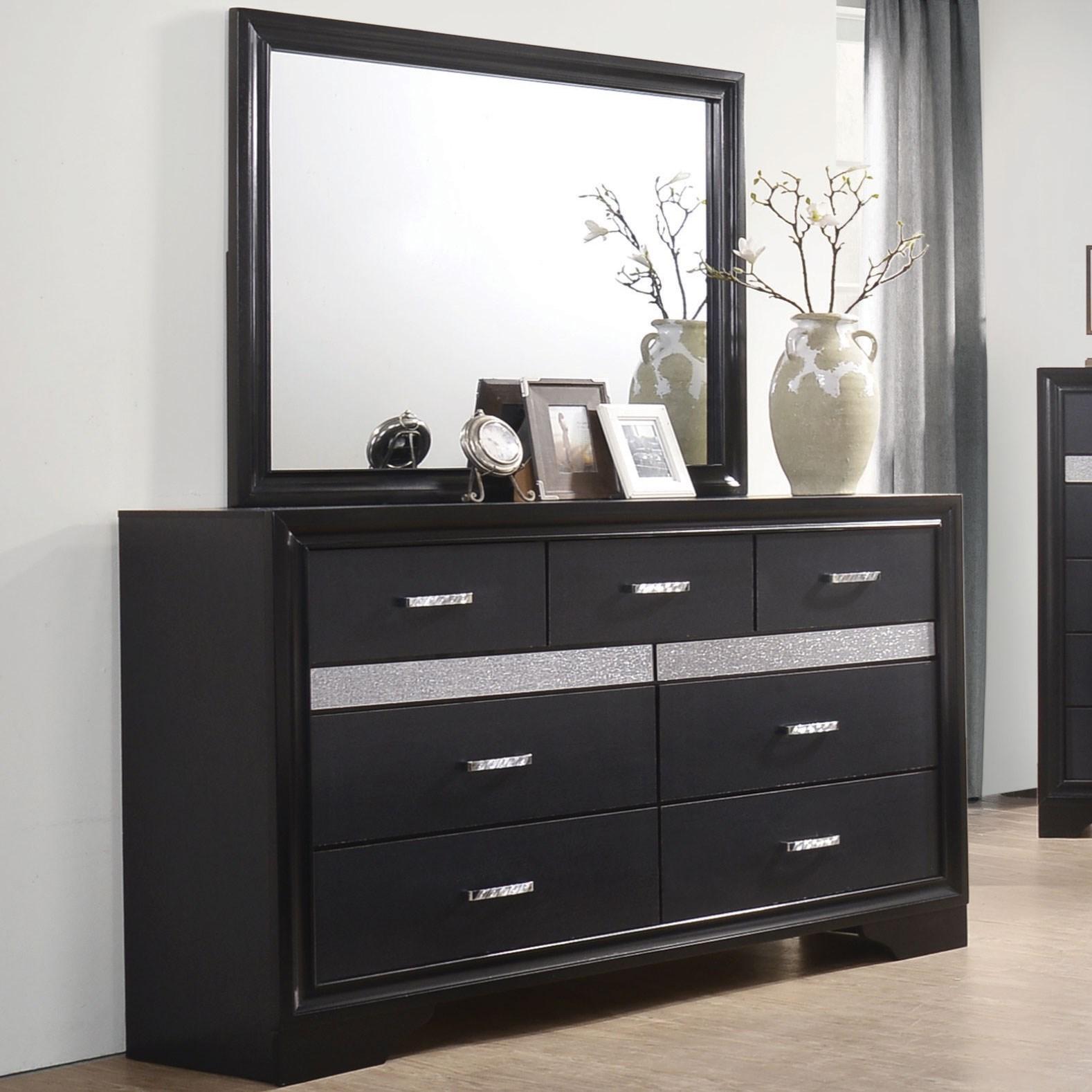 Coaster Furniture Miranda 206364 Dresser Mirror - Black - Image 2
