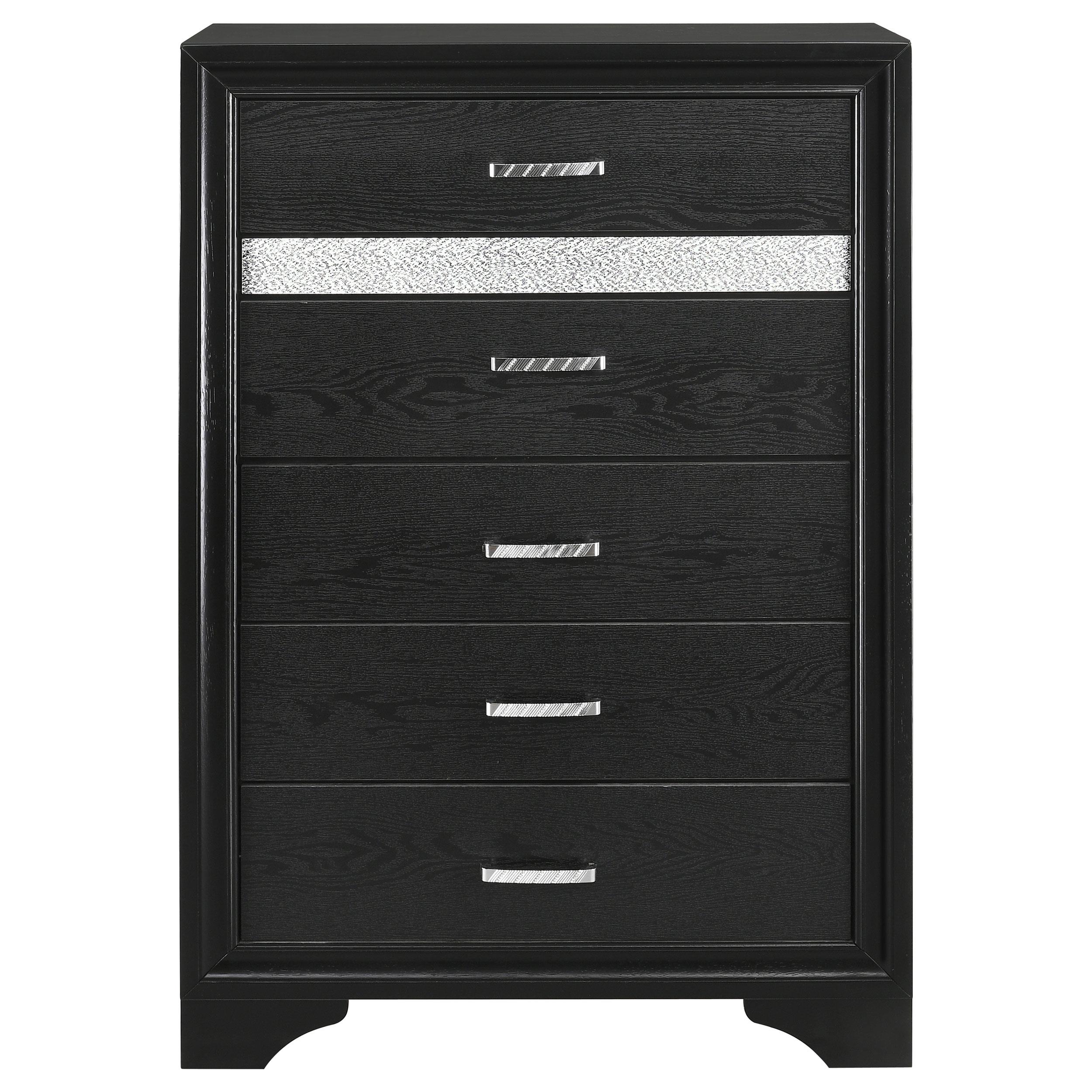 Coaster Furniture Miranda 206365 5-Drawer Bedroom Chest - Black - Image 2