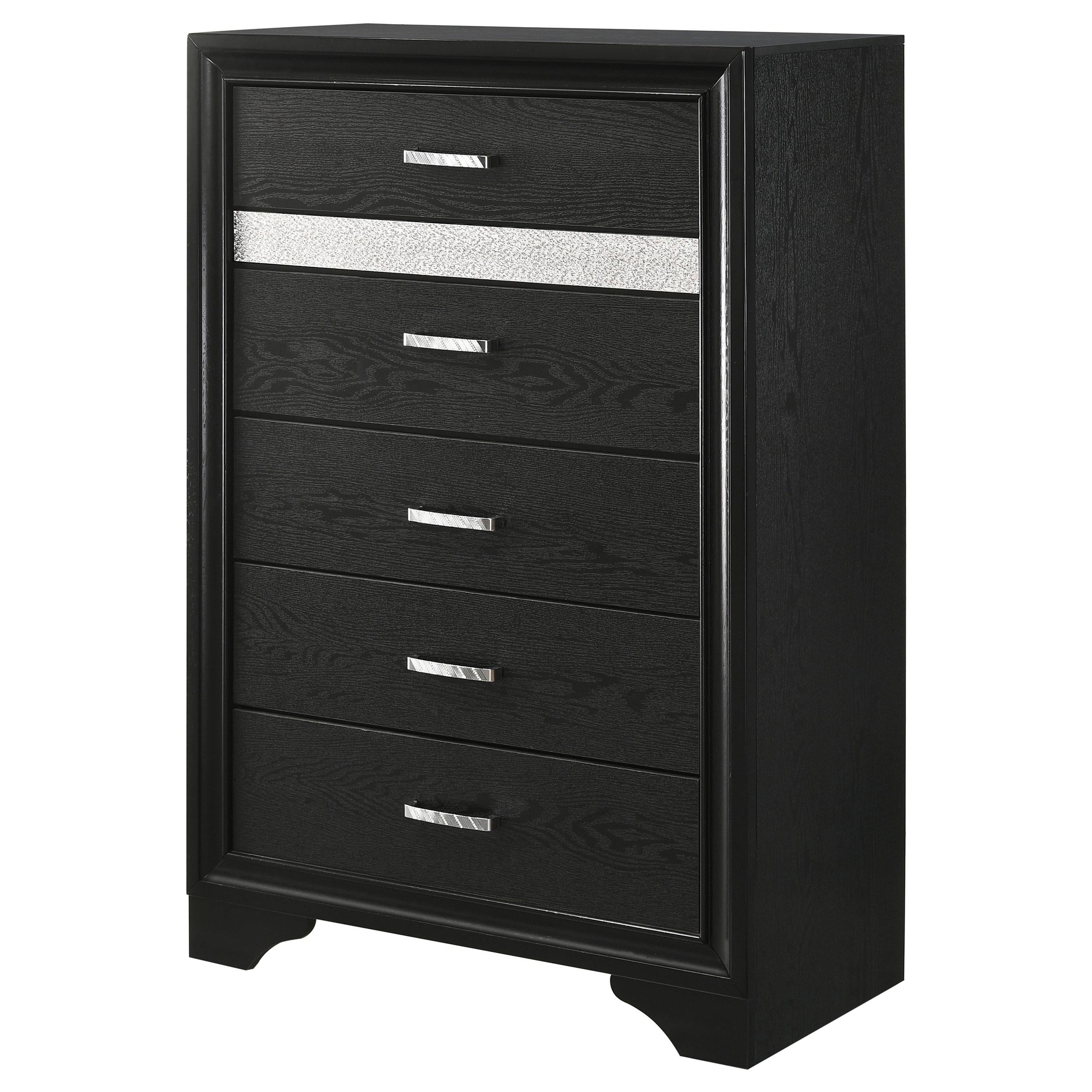 Coaster Furniture Miranda 206365 5-Drawer Bedroom Chest - Black - Image 3