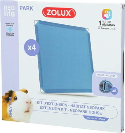 Zolux Neolife Neopark Guinea Pig Expansion Set Closed Panels - Image 2