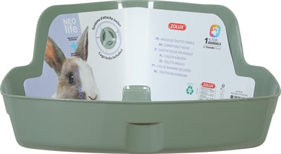 Zolux Neolife Corner Toilet for Rabbits, Green - Image 2
