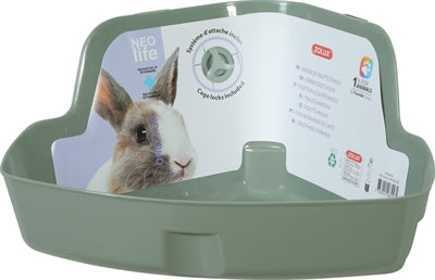 Zolux Neolife Corner Toilet for Rabbits, Green - Image 3