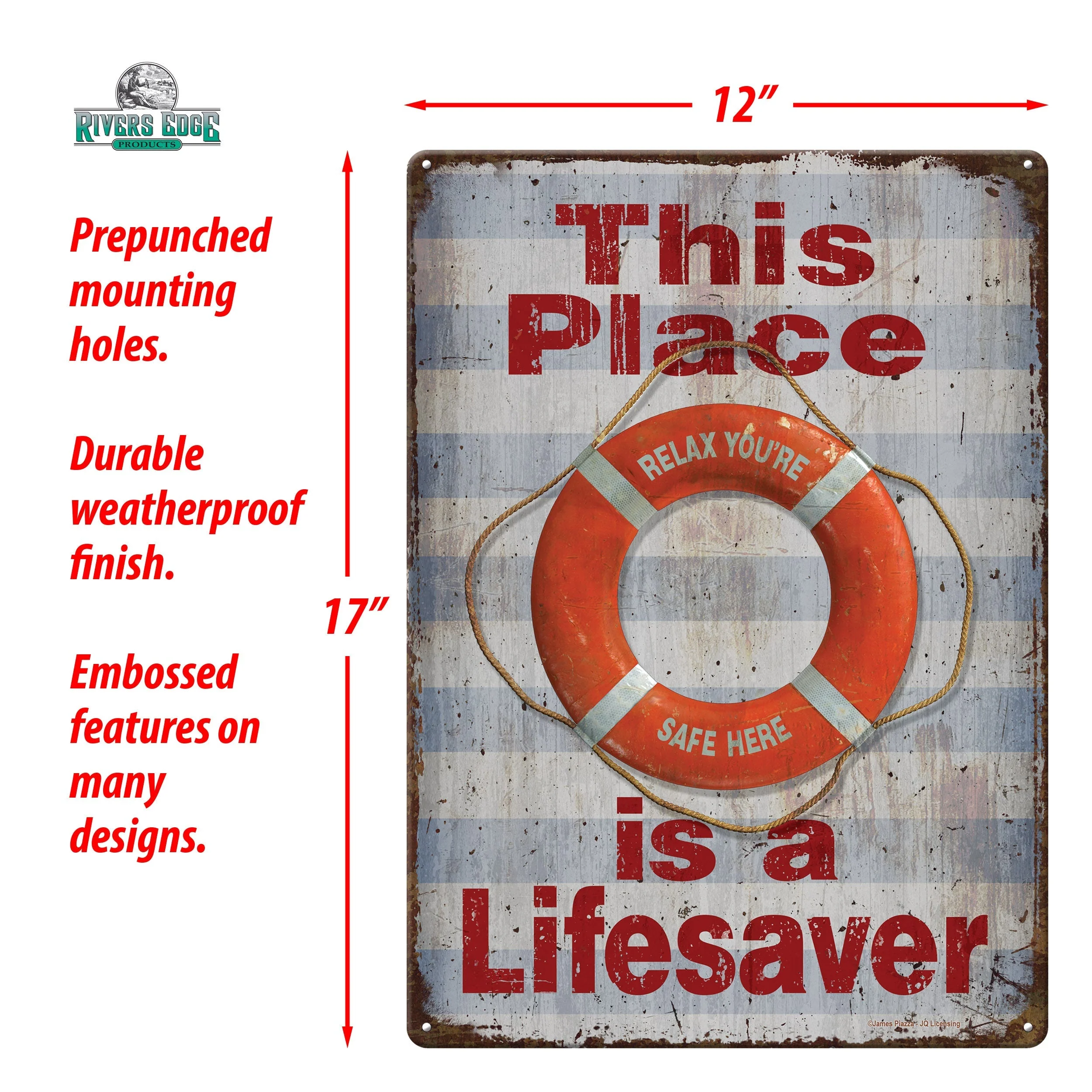 Tin Sign 12in x 17in-Lifesaver - Image 3