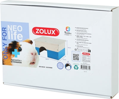 Zolux Neolife Wooden House Guinea Pig Blue - Image 3