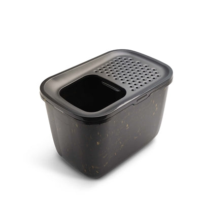 Savic Litter Box Hop In Marble Black/Gold - Image 2