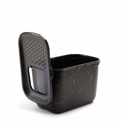Savic Litter Box Hop In Marble Black/Gold - Image 3