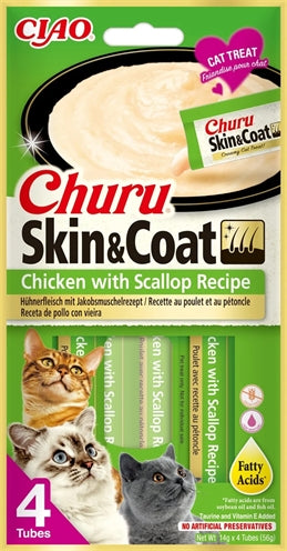 Inaba Churu Skin & Coat Chicken with Scallop Recipe