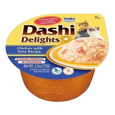 Inaba Dashi Delights Chicken with Tuna – Premium Cat Treat in Japanese Broth (70 g) - Image 2