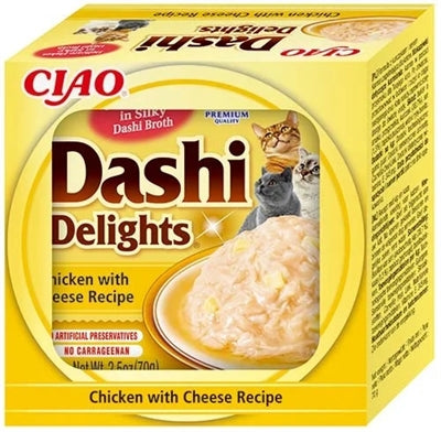 Inaba Dashi Delights Chicken with Cheese – Luxury Cat Snack with Broth & Cheese (70 g)